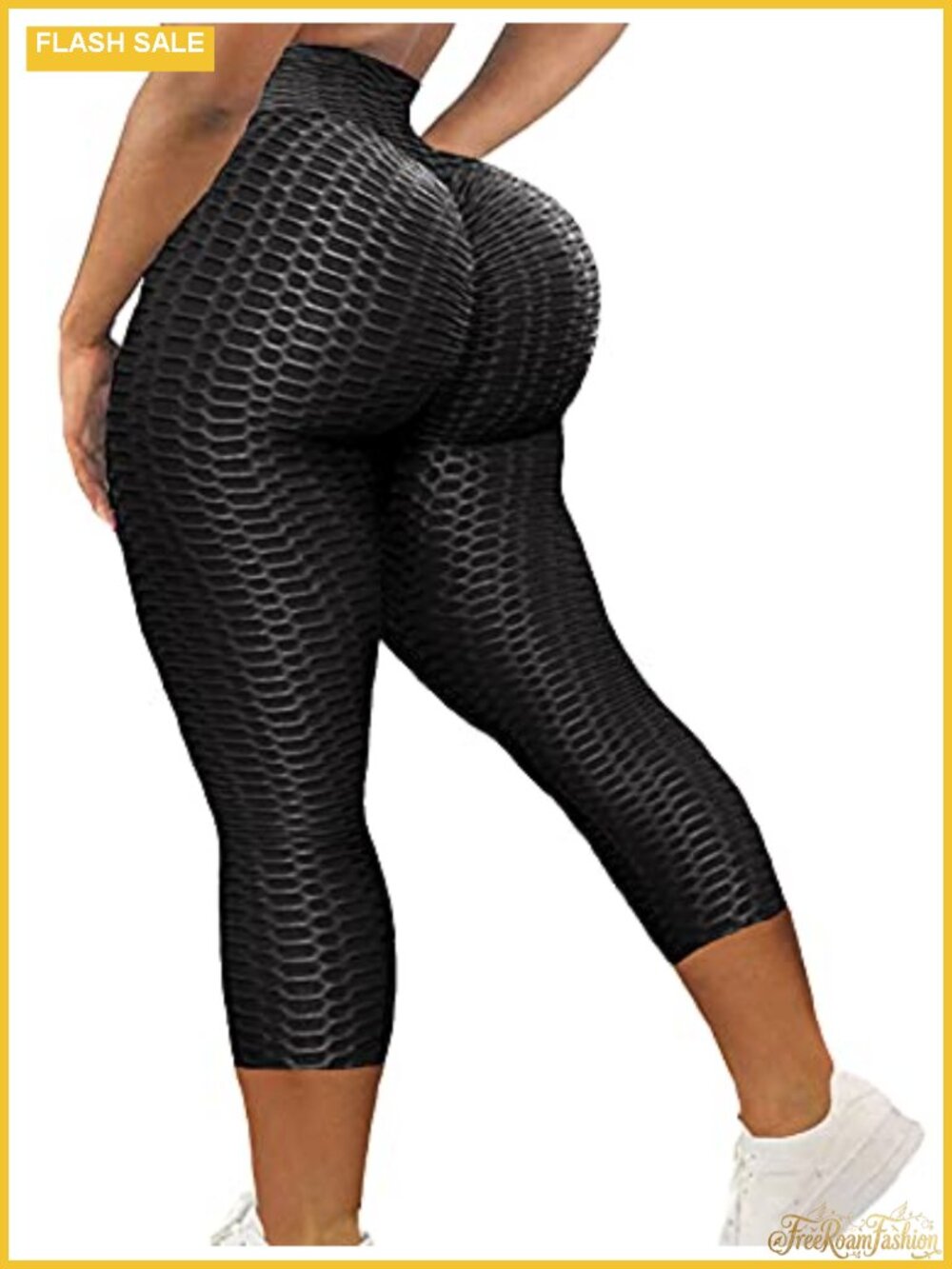 High Waisted Scrunch Butt Leggings Anti Cellulite Tummy Control Textured Yoga